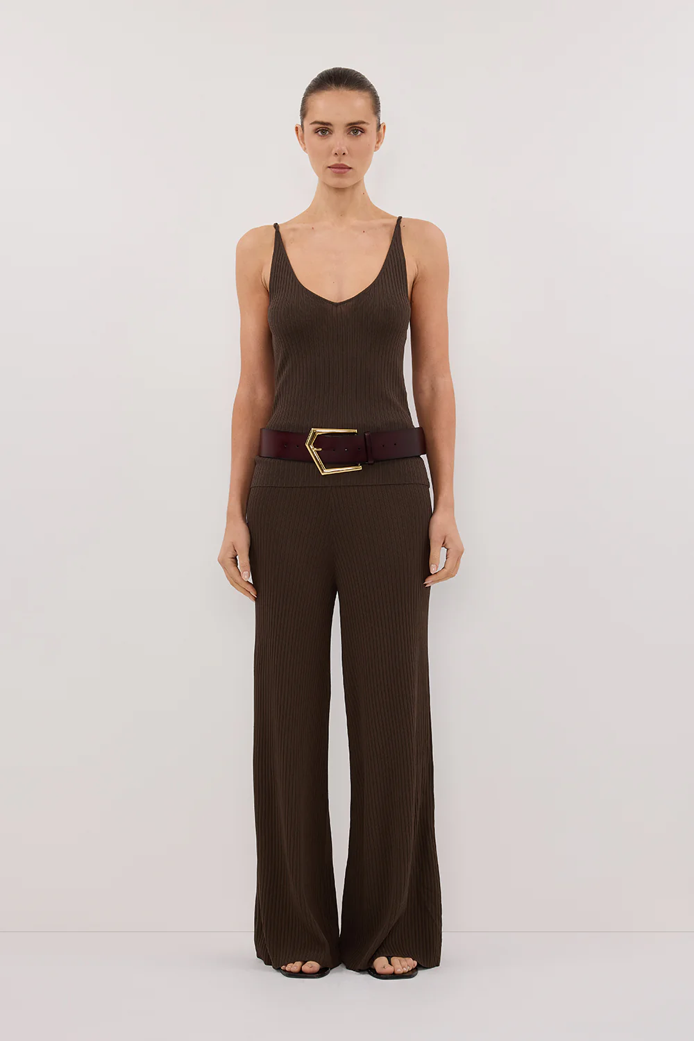 JOY DARK OLIVE TWIST KNIT TANK - Yukikoi