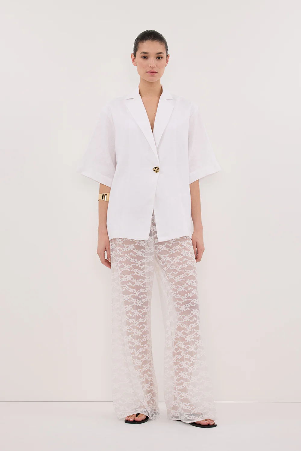 NALA WHITE LINEN RESORT SHIRT - Yukikoi