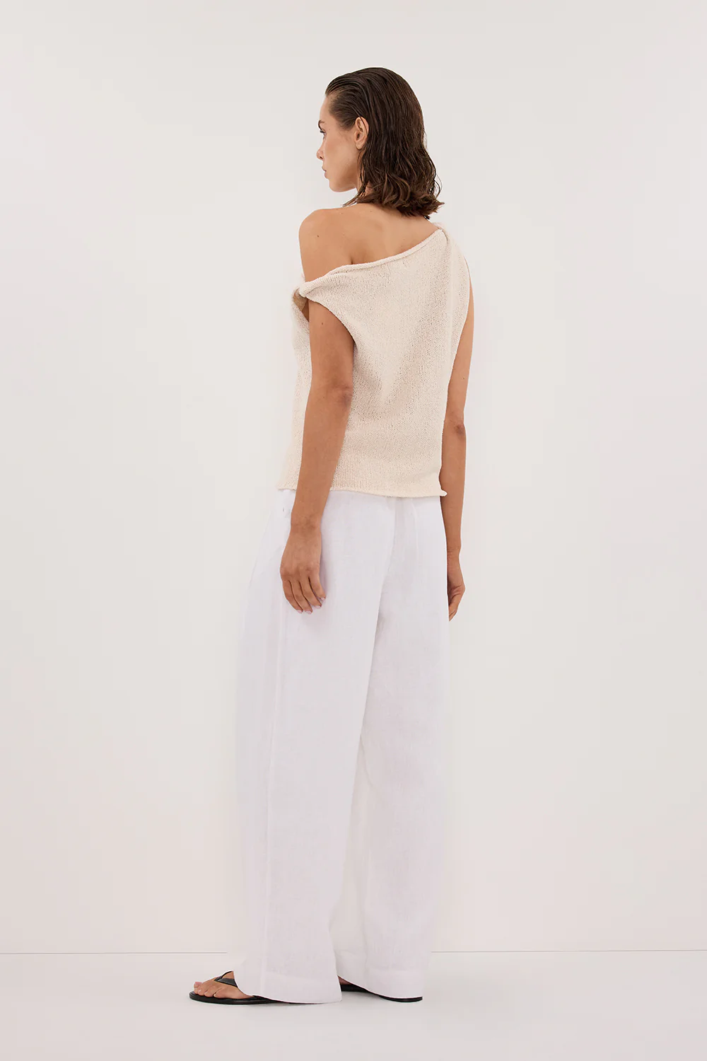 KARA SANDSTONE ASYM KNIT TOP - Yukikoi