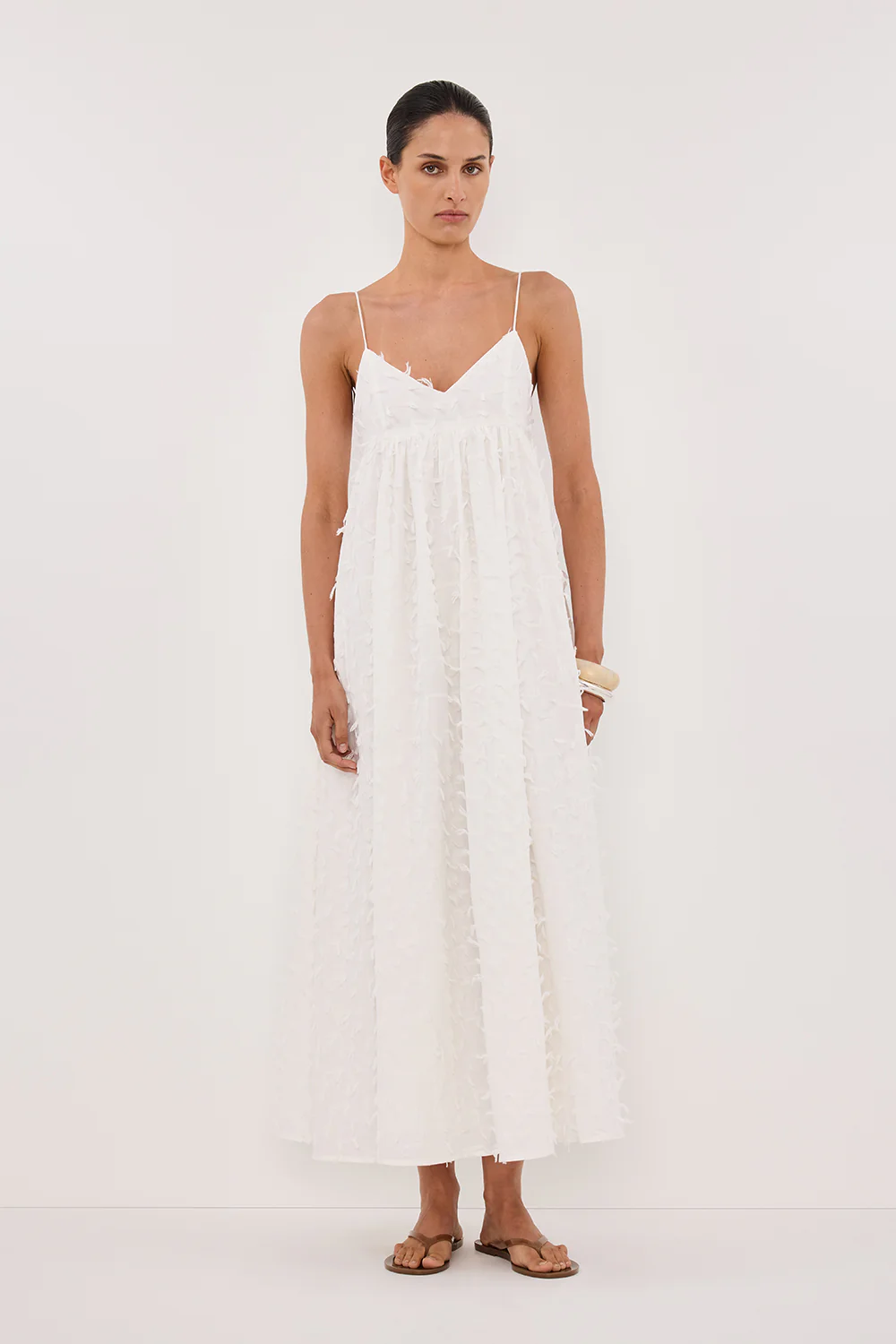 PALOMA WHITE BABYDOLL MIDI DRESS - Yukikoi