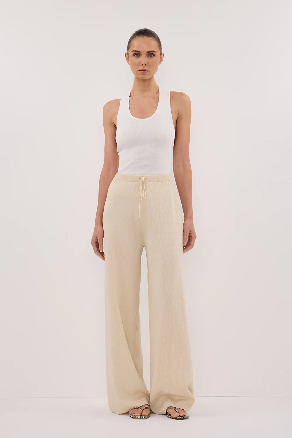 ALIAS NATURAL TEXTURED KNIT PANT - Yukikoi