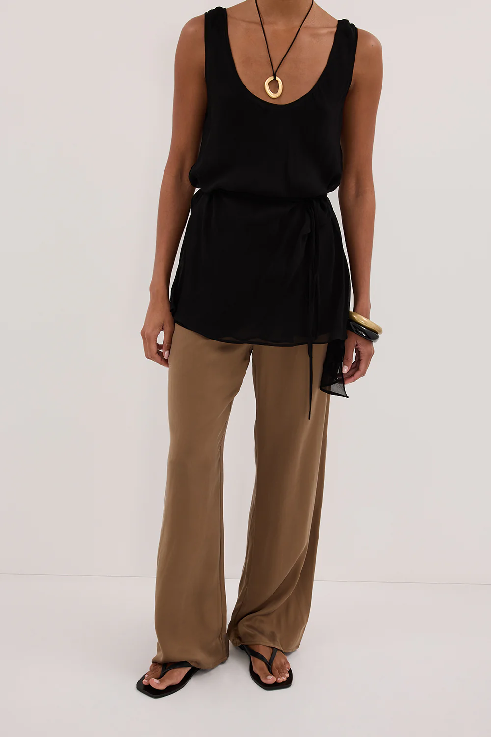 PERCY CHESTNUT SILK PANT - Yukikoi