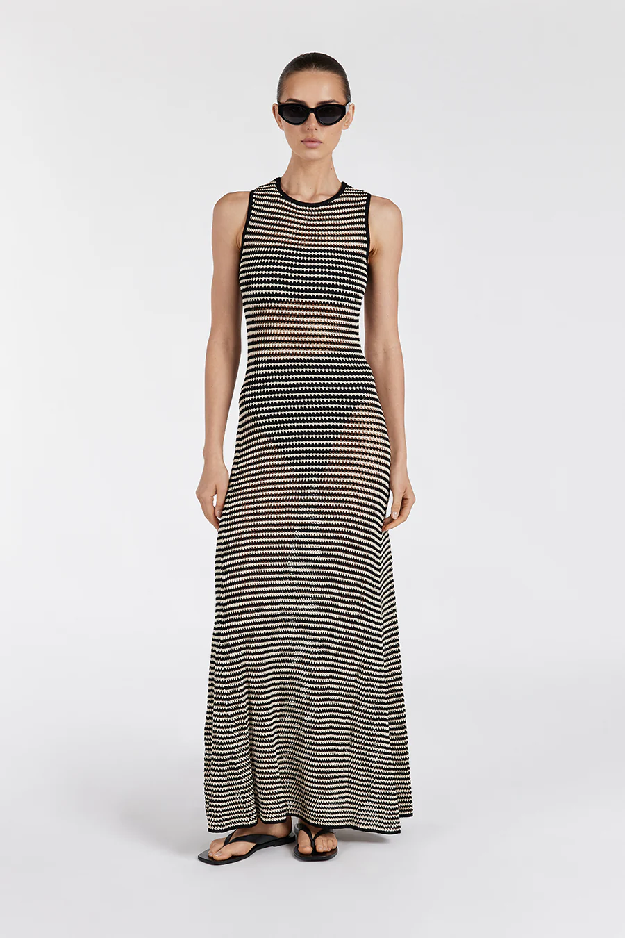 NATE BLACK SLEEVELESS MAXI DRESS - Yukikoi