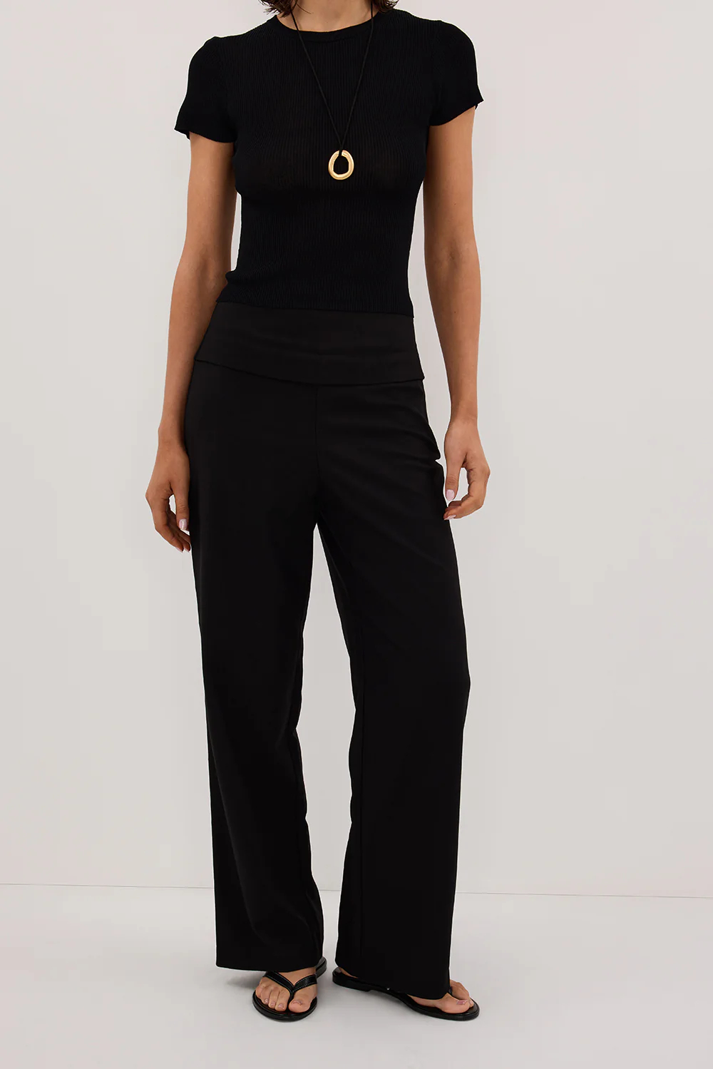 RITA BLACK TAILORED PANT - Yukikoi