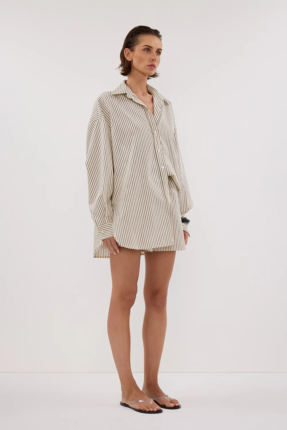 PALMA CREAM OVERSIZED SILK BLEND SHIRT - Yukikoi