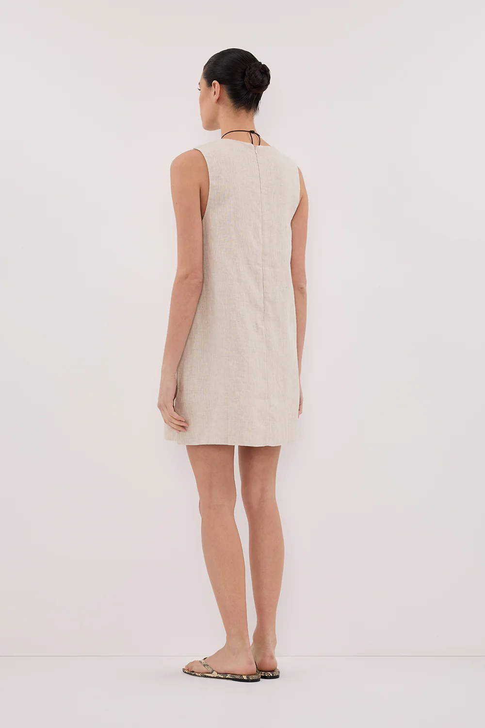 LOTUS NATURAL LINEN MINI DRESS - Yukikoi