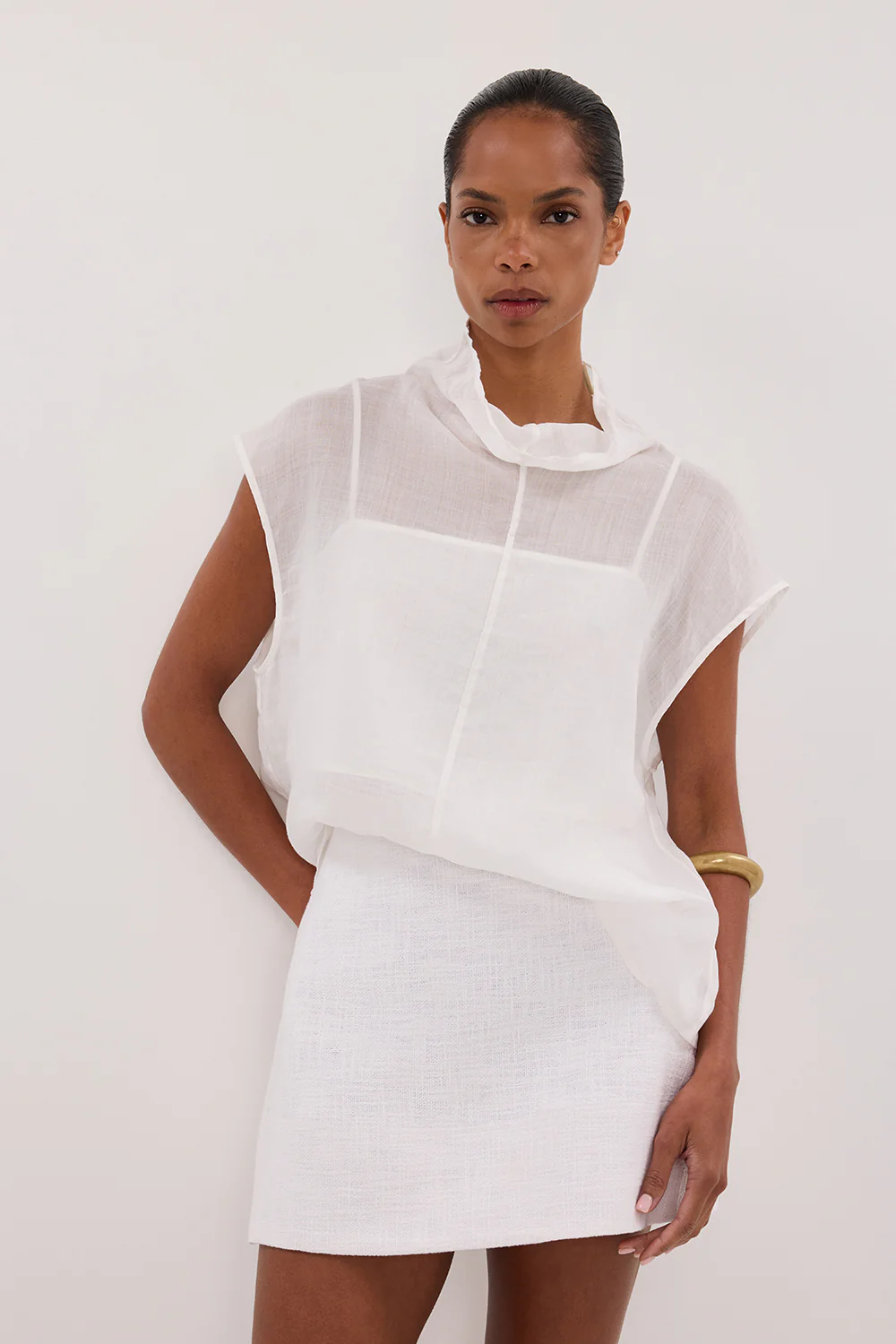 NIEVE WHITE MINI SKORT - Yukikoi