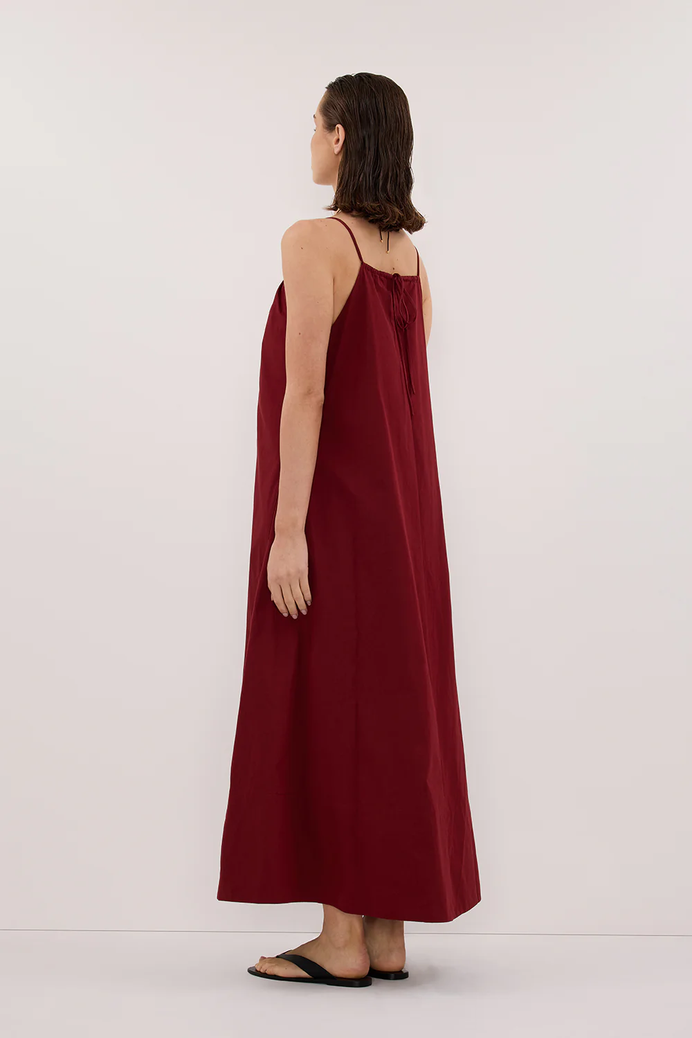 LIANA SAHARA SLEEVELESS POPLIN TENT MIDI DRESS - Yukikoi