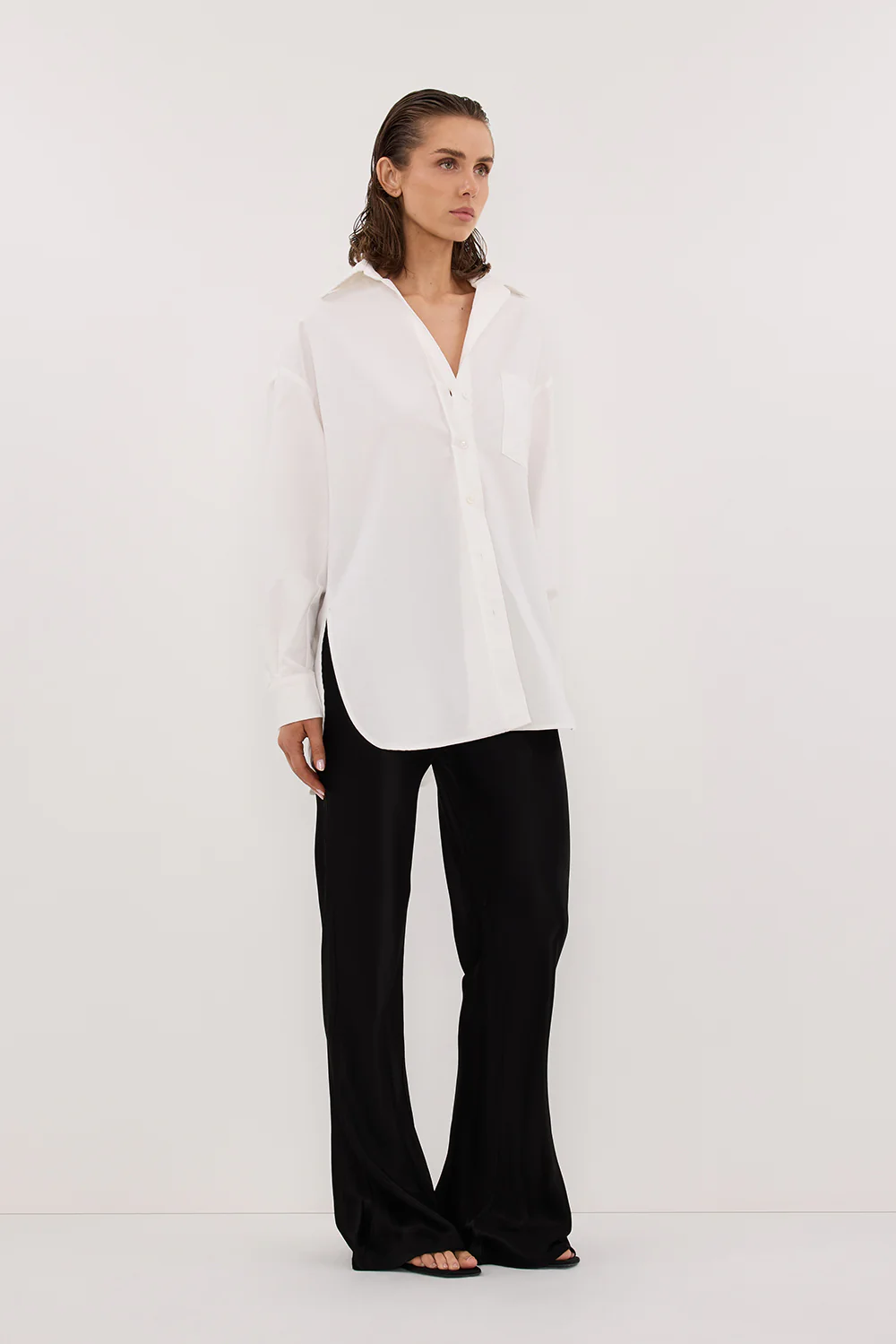 NIKKI BLACK SATIN BIAS PANT - Yukikoi